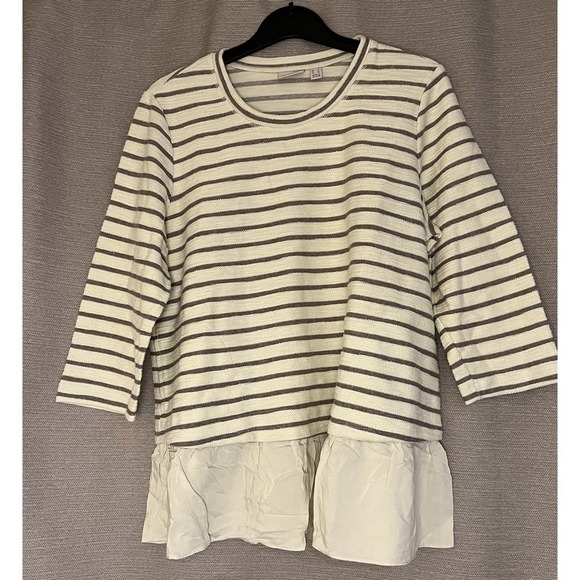 LOGO by Lori Goldstein  Stripped Yellow Blouse - Picture 2 of 11